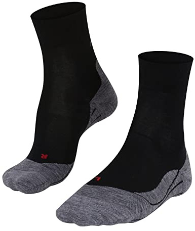 FALKE Women's RU4 Endurance Wool Running Socks, Mid Calf, Medium Cushion, Athletic, Breathable Quick Dry, Merino Wool, 1 Pair