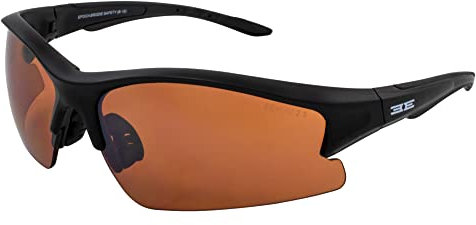 Epoch Eyewear 1 schwarz golf-sport-motorrad-sonnenbrille schwarz mit bernstein objektiv