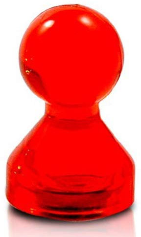 30 x Kegelmagnet Kegel Pinnwand Magnet Neodym, Acryl - Ø 11 x 17mm - in 7 Farben - Haftkraft: 500g (bis zu 15 Blatt Papier DIN A4) - für Pinnwand, Kühlschrank, Whiteboard, Farbe:orange