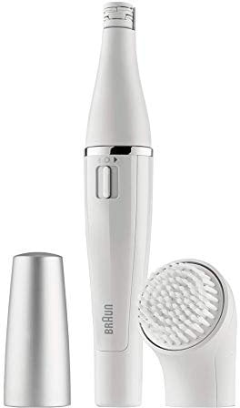 Braun FaceSpa 810 Epilierer für Damen und Gesichtsbürste mit Mikroschwingungen zum Epilieren und Reinigen des Gesichts, mit zusätzlichen Batterien
