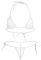 IEFIEL Maillot de Bain Femme Ensemble 2 Pièce Monokini Amincissant Bikini Tankini Sexy Push Up Transparent Taille Basse Blanc Taille Unique