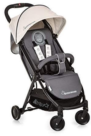 hauck Swift Plus kompakter Buggy bis 18 kg mit Liegefunktion ab Geburt, extra klein klappbar, Einhand-Faltmechanismus, leicht, aus Aluminium, mit Tragegurt, mickey grau/Beige