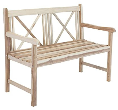 Gartenbank Malmö 2-sitzig aus Teak mit Armlehnen