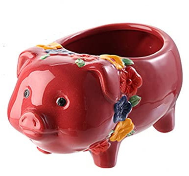 1 x Cocktail-Tasse, hawaiianische Tiki-Tasse, Keramik, Wein, Bier, Cocktailglas, kreative Bar, Party, lustiger Kaffeebecher für Zuhause, Büro, Geschenk (Schweine).