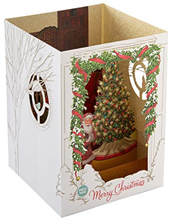 Hallmark Paper Wonder Christmas Card, 3D and Pop-Up, Musical, Spirit of Christmas Light Up & Music Design
