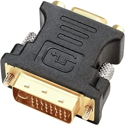 DTech DVI auf VGA Adapter 24+1 Pin DVI-D Stecker auf VGA Buchse Konverter 1080P Videoanschluss für Monitor Computer Projektor
