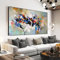 Xinmei Art Grande Taille Moderne Abstrait Mur Art Coloré Décor Peinture sur Toile Affiches Et Gravures Mur Art Photos Pour Salon 80x160cm(32x63in) Avec Cadre