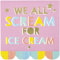 Unique 16762 Fringe Paper Napkins-16.5 cm-Pastel Ice Cream Summer Party-16 Count (Pack of 1), Multicolour, Mittel