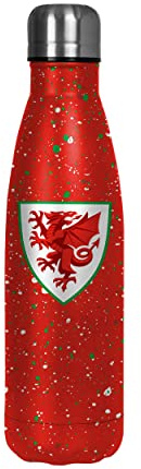 FOCO Officially Licensed Wales Football Paint Splatter 500ml Reusable Water Bottle