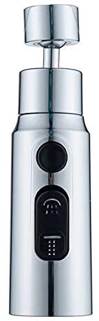 Aireador Grifo Cocina, Adaptador Giratorio de 360 Grados - Cabezal, Recambio Grifo Cocina Universal, 3 Spray Modos, Anti-Salpicadura, Atomizador Grifo Lavabo para Cocina y Baño FM22/M24