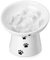Y YHY Pet Feeder, Ceramic Cat Slow Feeder Bowl, 6 Inches, Elevated, Anti Vomiting for Dry and Wet Food, White