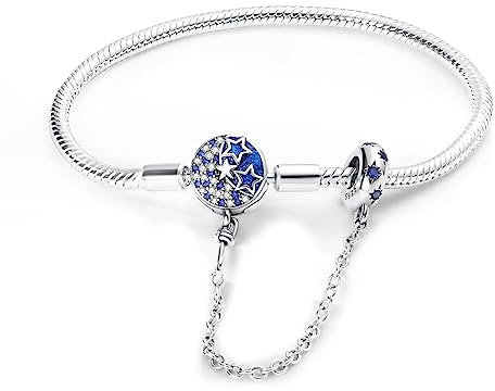 Hapour 925 Sterling Silber Charms Armband für Frauen Schmetterling bester Freund Herz Mond und Stern Schlange Kette Charm Armband mit 5A Cubic Zirkoniumdioxid