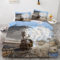 ROUSKI Bettwäsche Zug 135x200 cm 2teilig 100% Leicht Mikrofaser Kinderbettwäsche Oldtimer Zug Bettbezug mit Reißverschluss 3D Motiv Zimmer Dekor Bettwäsche-Sets mit Kissenbezüge 80x80
