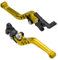 MOCNT 1 Paio Leve Frizione Freno Moto 22mm Motociclo Leva Maniglia Pompa Freno regolabile CNC Alluminio Maniglia Leva del Freno Tamburo Leva del Freno Disco Scooter Oro