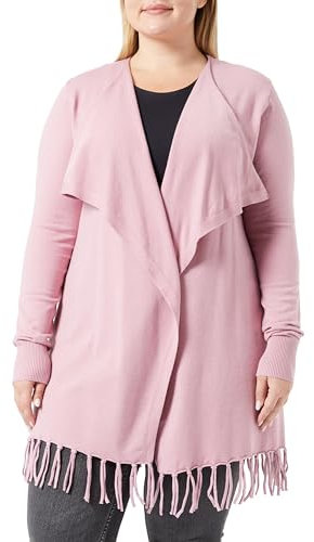aleva Cardigan en Tricot pour Femme 15526483-al04 Vieux Rose XL Sweater, XXL