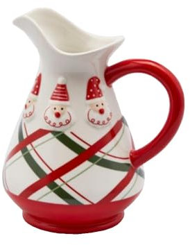 EDG Carafe en Céramique Rouge Rustique Père Noël 2.5 kg