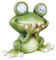 Kisangel Solarbetriebene Frosch-Statue Aus Kunstharz Dekoration für Den Garten Nachtlicht Ornament für Den Hof