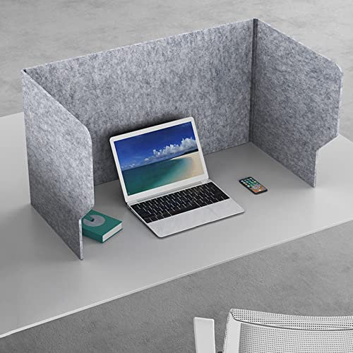 Sichtschutzwand für den Schreibtisch, 3 seitliche Trennwände, L 61 cm, 81 cm, 101,6 cm, akustischer Schreibtischteiler, reduziert Lärm und visuelle Ablenkungen, zusammenklappbarer, tragbarer Schreib