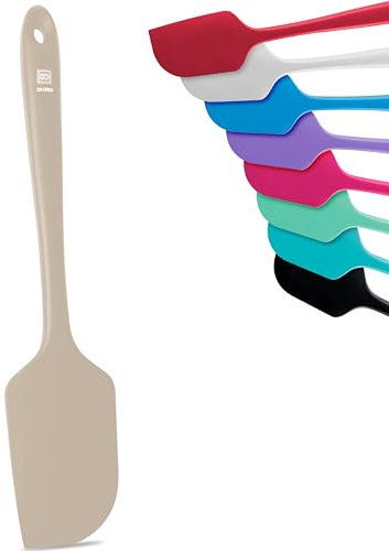 DI ORO Silicone Spatula - 600°F Heat-Resistant Rubber Kitchen Spatula for Baking, Scraping, & Mixing - BPA Free Nonstick Cookware Safe Flexible Utensil for Cooking - Dishwasher Safe (Clay)