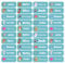 60 Personalised Stick on Name Labels Tags for School Books Bottle Boxes Bags Name Tags Washable Waterproof No Iron Sticker (Blue)