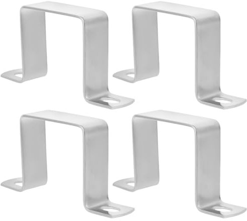 Uonlytech 4pezzi Brackets Di Supporto Inossidabile Da Clip Quadrata Per Tubo Resistente e Facile Da Installare Per Utilizzo Ambienti Interni Ed Esterni