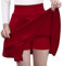 GOOBGS Women's Casual Versatile Mini Skater Stretchy Skirt with Shorts Red Medium