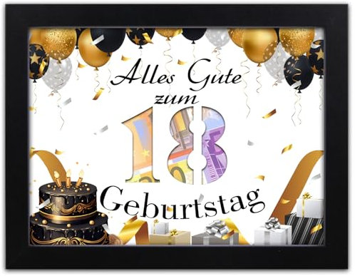 Aitsite Geldgeschenk zum 18. Geburtstag, Bilderrahmen für Konfirmation, Geburtstag und Hochzeiten - Geldgeschenke Verpackung