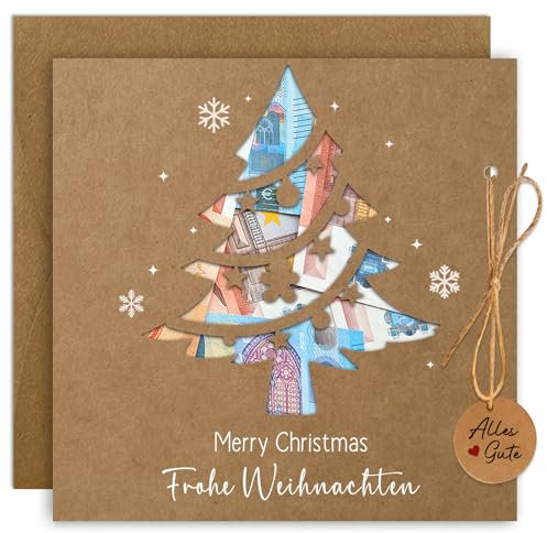 Geldgeschenke Verpackung Weihnachten mit Umschlägen, Weihnachtsbaum Weihnachtskarten Geldgeschenk, Geschenkverpackung Gutschein Weihnachten, Lustige Weihnachtsgeschenke für Frauen Männer Kinder