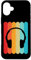 Carcasa para iPhone 16 Plus Auriculares Silhouette Retro Vintage Líneas 70s 80s Distressed