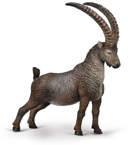 CollectA Alpine Steinbock - handbemalte Bergziege, realistische Tiere und Figuren, Wildtiermodelle, Wildtiergeschenke für Kleinkinder und Kinder, ab ca