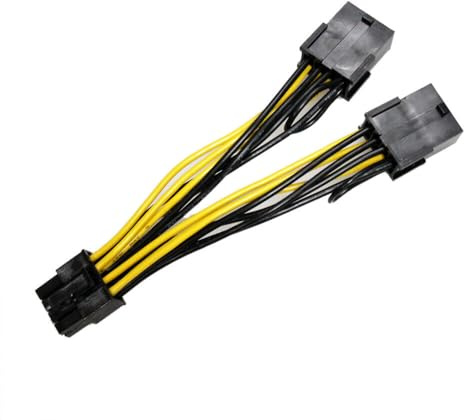 JINTAI Power Cable for CPU Graphics Card 8 Pin Male to Dual PCIe 8 Pin Female for NVIDIA Tesla K80 M60 M40 P100 8 Pin Male to Dual PCIe 8 Pin Female CPU Graphics Card Power Cable (10CM)