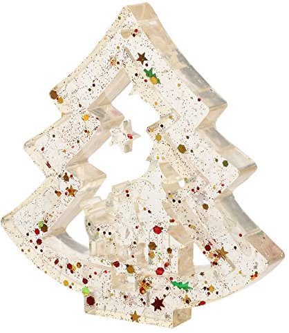 KOMBIUDA Decorazioni per Albero di Natale in Miniatura Ornamenti in Cristallo E Resina Addobbi Natalizi per Casa E Tavolo