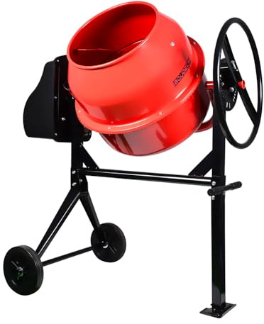 BOUDECH - Beton 180 - Hormigonera eléctrica profesional 180 L 800W - Impastatrice para cemento/malta/hormigón.