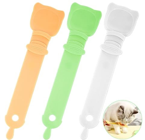 SIMAIT Cat Treat Spoon, Cat Strip Feeder and Pet Food Mixing Spoon,New Cat Treat Spoon Squeeze,Cat Sliding Dispenser for Wet Food,for Wet Food and Liquid Snack