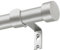 KAMANINA Gardinenstange Silber 80 to 218 cm Lang, 25 mm Durchmesser Gardinenstangen Ausziehbar mit Einfachen Endkappen für Fenster, Schlafzimmer, Wohnzimmer