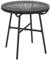 Outsunny Table de Jardin en rotin synthétique Table Basse Ronde d'extérieur avec Plateau en Verre trempé et Pieds en métal pour Balcon et Patio Ø50x50 cm Noir