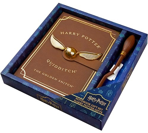 Harry Potter Regalos Originales Set Libreta A5 con Boligrafos Varita para Niños, Adolescentes y Fanáticos Kit de Papeleria Material Escolar Oficina (Bolígrafo Varita Marrón)