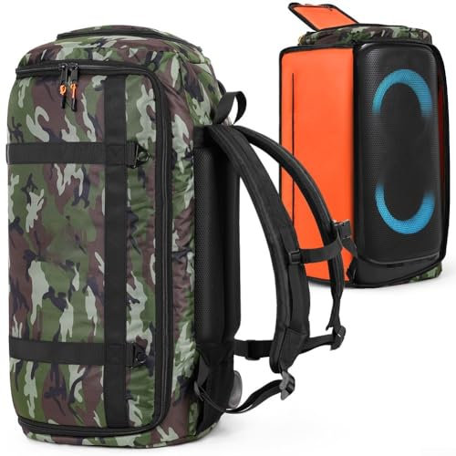 Yhenlovtt Weiche Tragetasche für PARTYBOX Stage 320 Lautsprecher, wasserdichte Reisetasche mit Griff, passend für Lautsprecher und Kabel, Schwarz/Grün Schutzhülle, grün