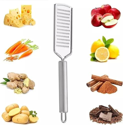 Stainless Steel Multi-Purpose Grater, Large Surface Kitchen Zester for Cheese, Vegetables, Citrus, Spices