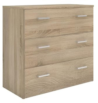 Kondela Garbo 3 Kommode Mit Schubladen | Schubladenschrank Modern | Schmale Kommode Aus Holz | Schlafzimmer Aufbewahrung | Sideboard Flur Weiß