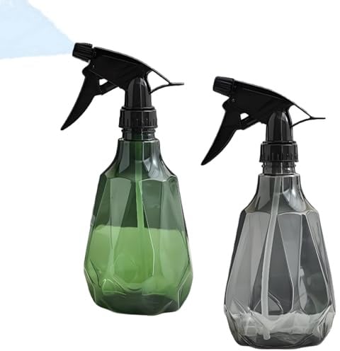 2 Stück Zerstäuber Leere Sprühflasche mit Verstellbare Sprühkopf, Sprühflaschen 500ml, Leere Sprühflaschen, mit 360° Sprühfunktion, für Pflanzen, Garten, Balkon, Friseur, Kunststoff Wassersprühflasche