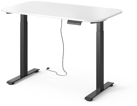 Vicco Schreibtisch höhenverstellbarer Elevate, Schwarz/Weiß, 120 x 70 cm | 2 Motoren, zur Nutzung als Arbeitsplatz oder Computertisch geeignet