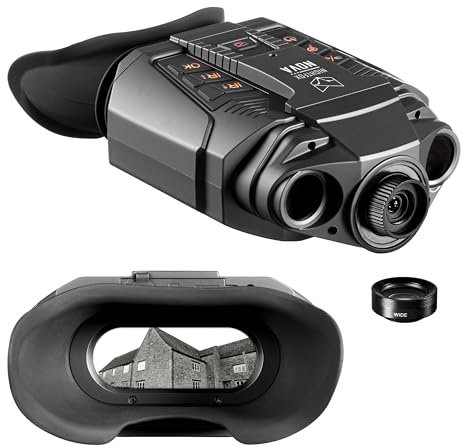 Nightfox Nova Digital Nachtsichtgerät für Fledermausforschung | 70° Weitwinkelobjektiv, 1080p Video mit Audio, IR-Bereich 140m, HDMI-Ausgang, 64GB Karte und Schutztasche Enthalten