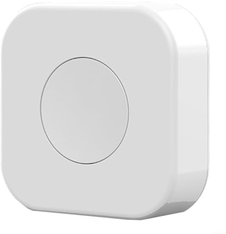 SMZhomeone Für ZIGBEE 30 Wireless Smart Button Switch mit Single Double Long Press Control, kompaktes 50 x 50 mm weißes PC-Design, 30 m Reichweite für Tuya Smart Home Automation Szenen in