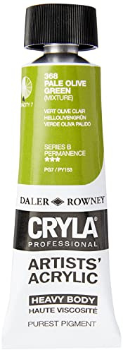 Daler-Rowney Cryla Acrylic 75 ml Pale Olive Green, Professional Artists