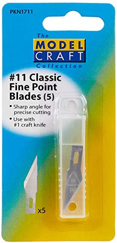 Modelcraft PKN1711 Classic Fine Point Blades, Silver
