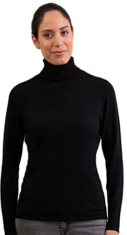 CASH-MERE.CH 100% Kaschmir Damen Pullover | Sweater Rollkragen 2-fädig