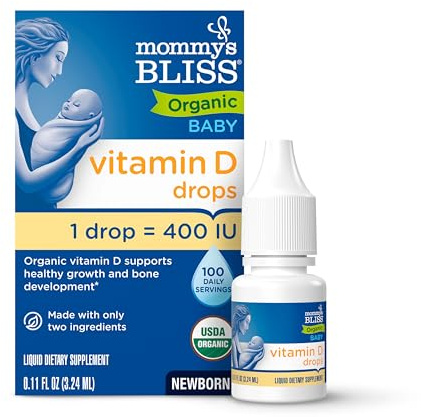 Mommy's Bliss Organic Drops No Artificial Color, Vitamin D, 0.11 Fl Oz