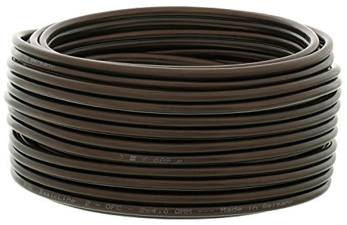 Cavo per altoparlante 20m (Nero) DCSk - 2x4mm² - Cavo in rame OFC per HiFi/Audio - 99,99% cavo in rame con isolamento