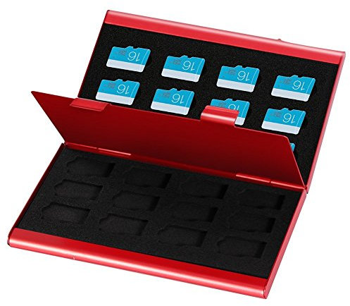 zjchao Aluminium Memory Card Case for Storing and Organising and TF Card 9 x 6 x 1. 3 cm
